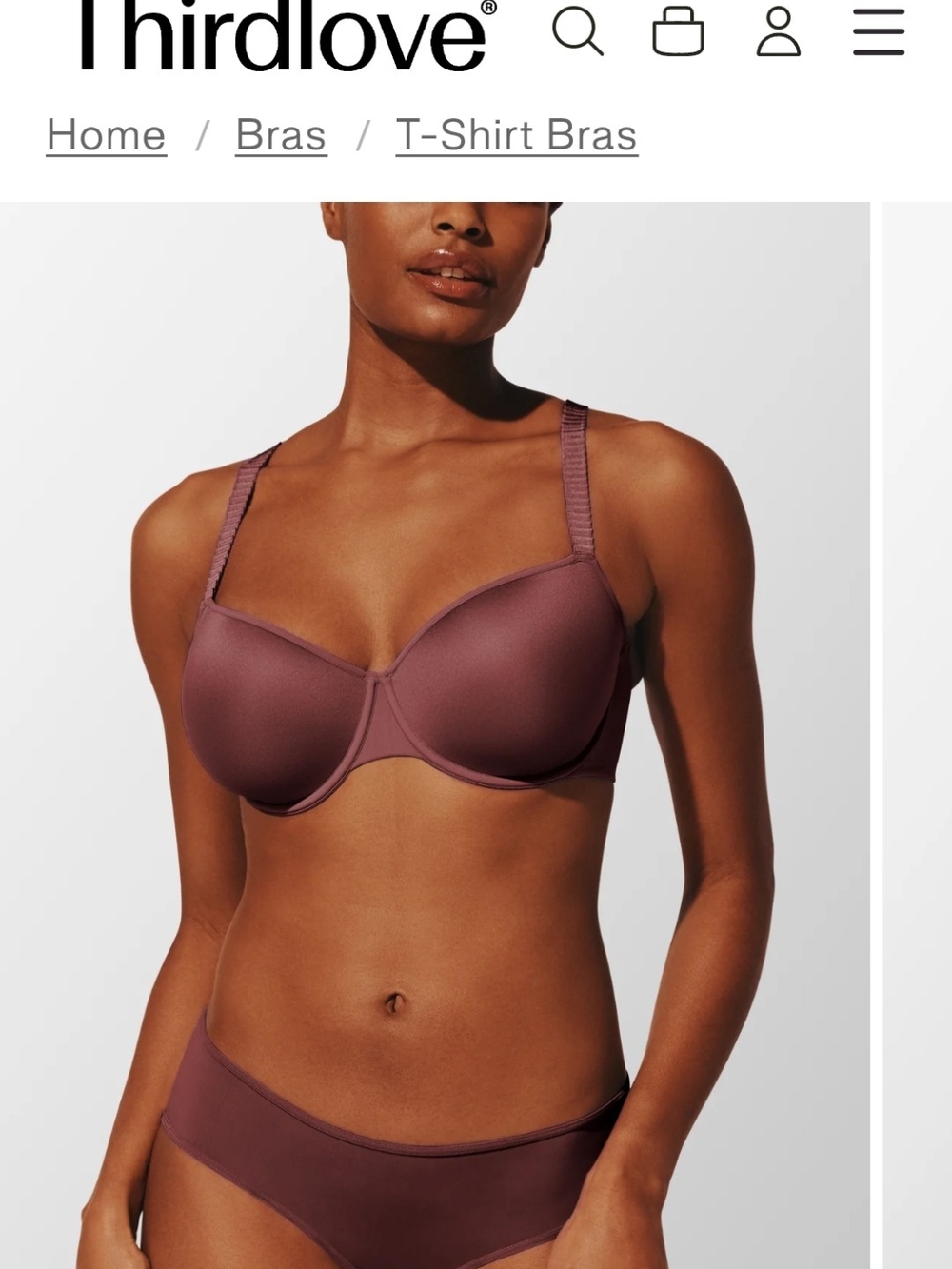 ThirdLove 24/7 Classic T-Shirt Bra in Sienna - 36C